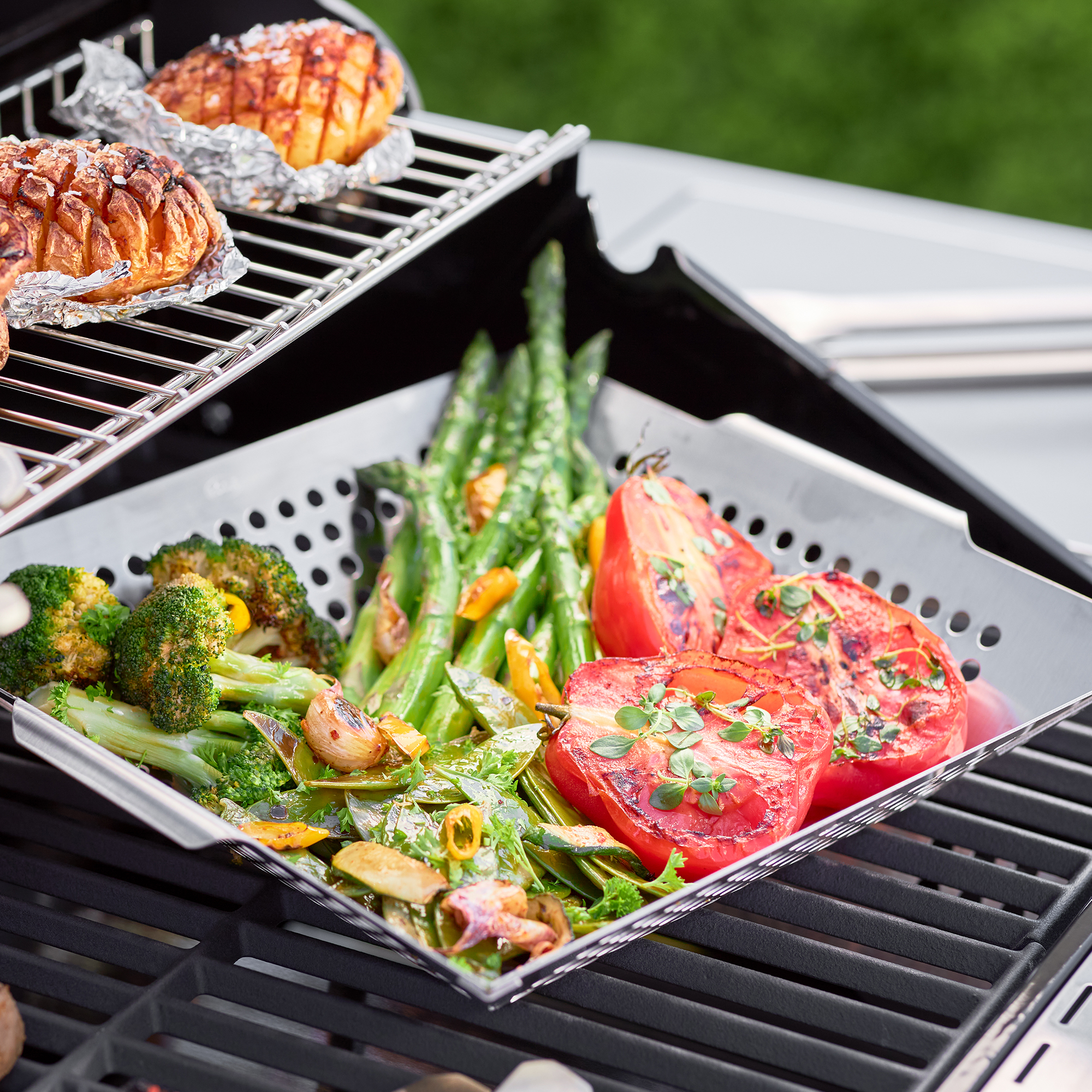 Grill- und Gemüsepfanne