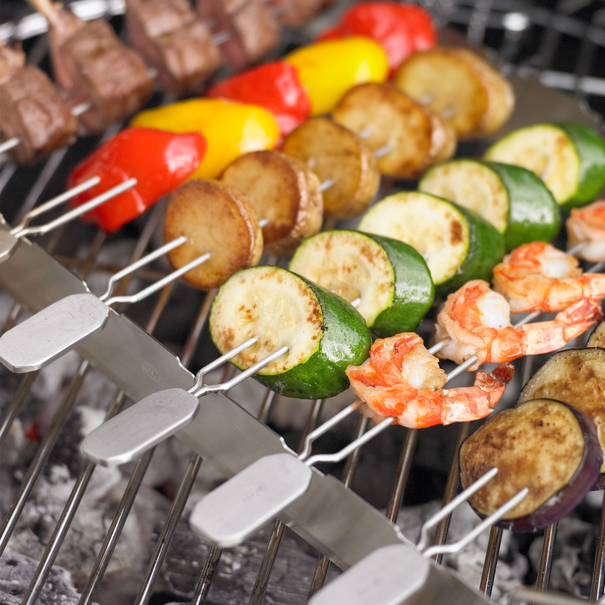 Halter mit Grillspießen 6-tlg.