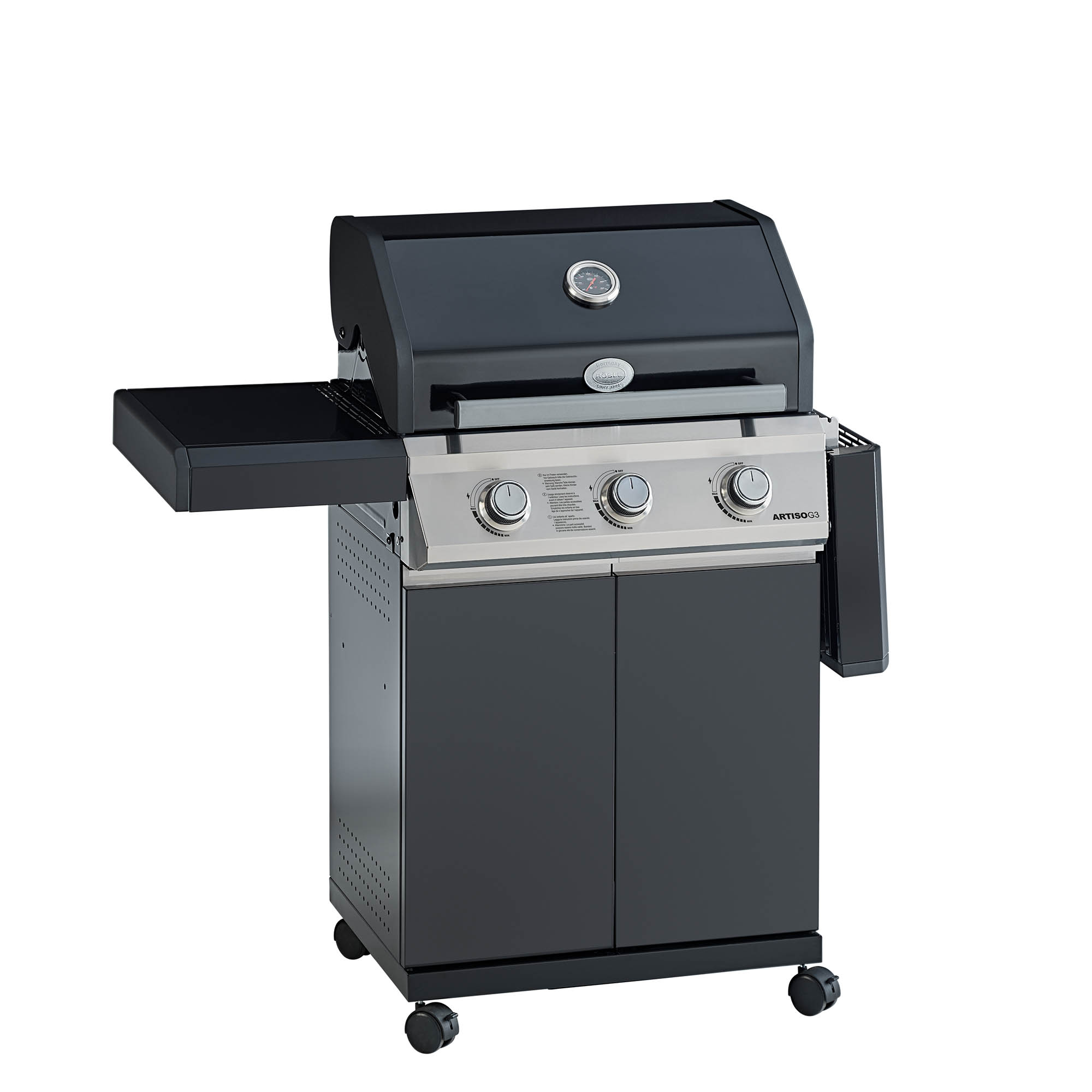 Gasgrill BBQ-Station ARTISO G3 schwarz, Exklusiv bei Toom