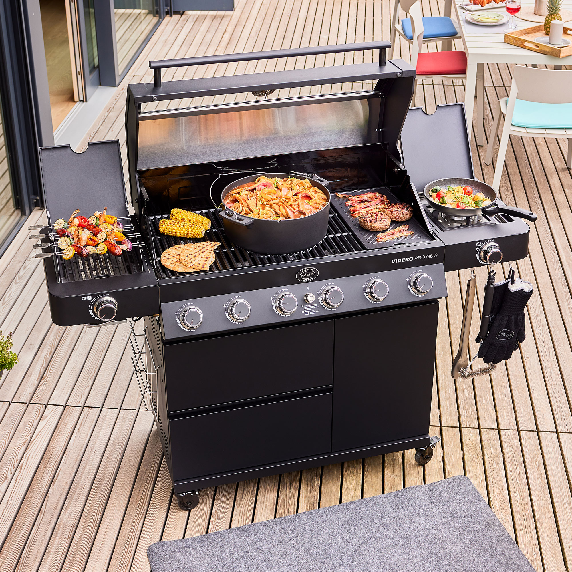 Gasgrill VIDERO PRO G6-S VARIO+ 50mbar