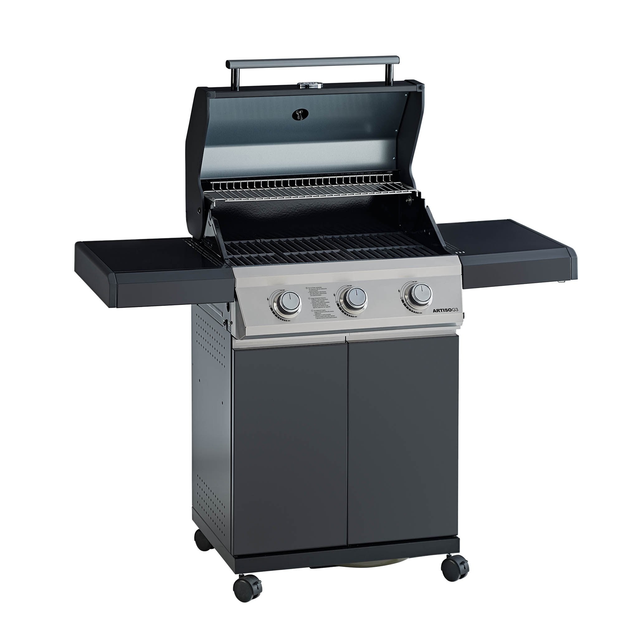 Gasgrill BBQ-Station ARTISO G3 schwarz, Exklusiv bei Toom