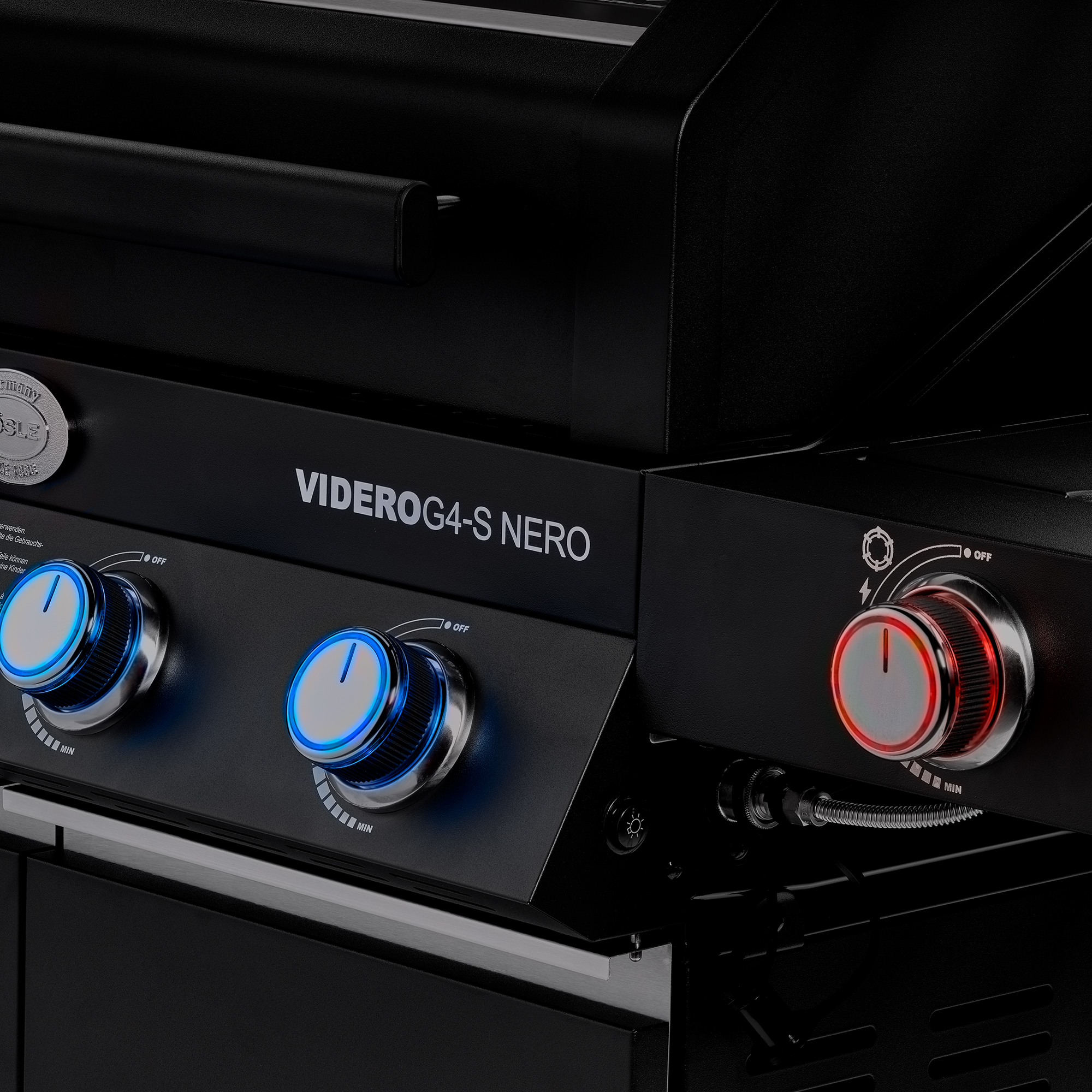 BBQ-Station VIDERO G4-S NERO Vario+ schwarz 50 mbar