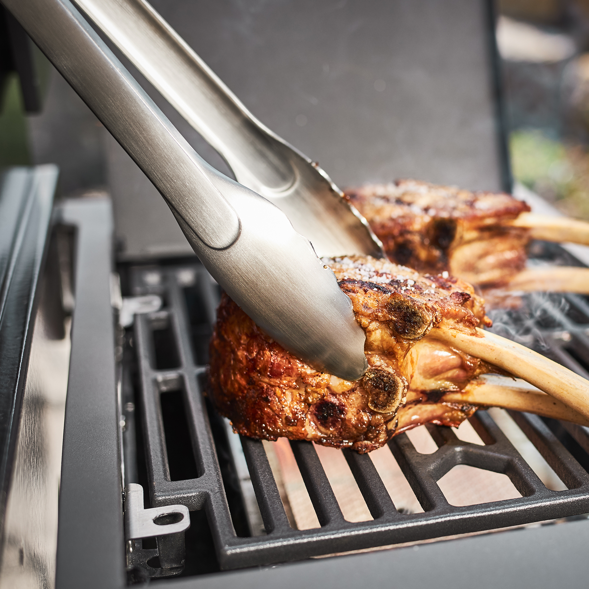 Barbecue-Grillzange 40 cm matt