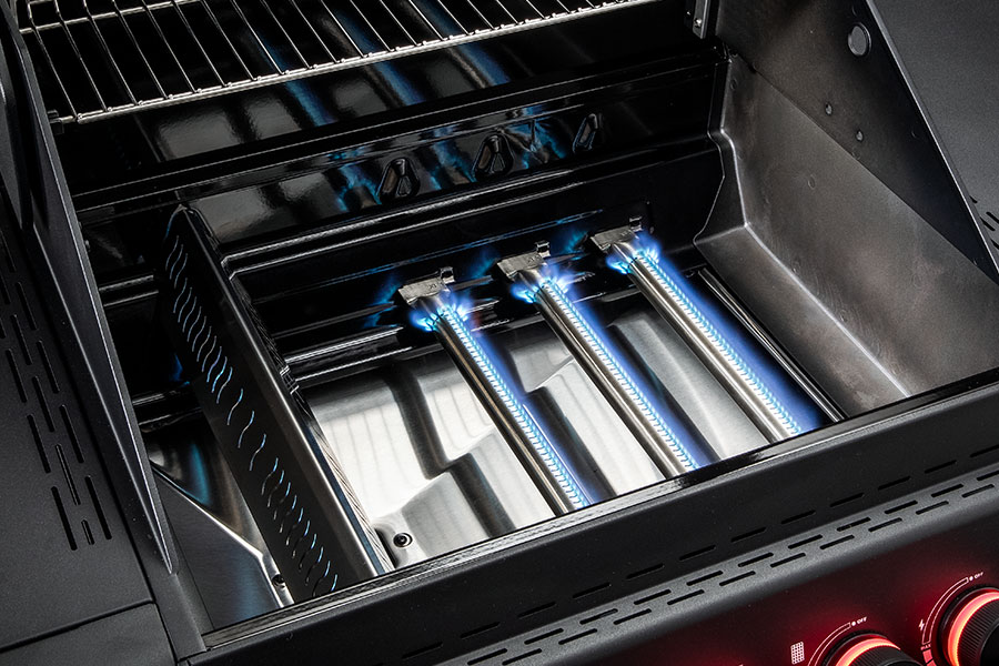 Crispzone Crisp zone in the cooking cabinet of an Allflame gas grill