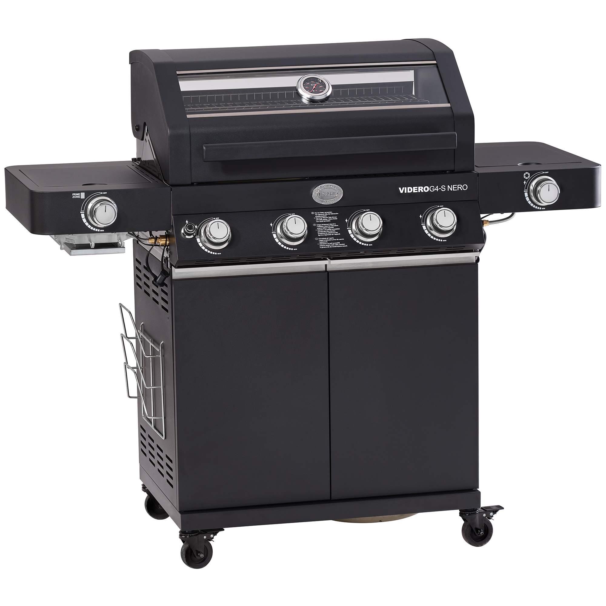 BBQ-Station VIDERO G4-S NERO Vario+ schwarz 50 mbar