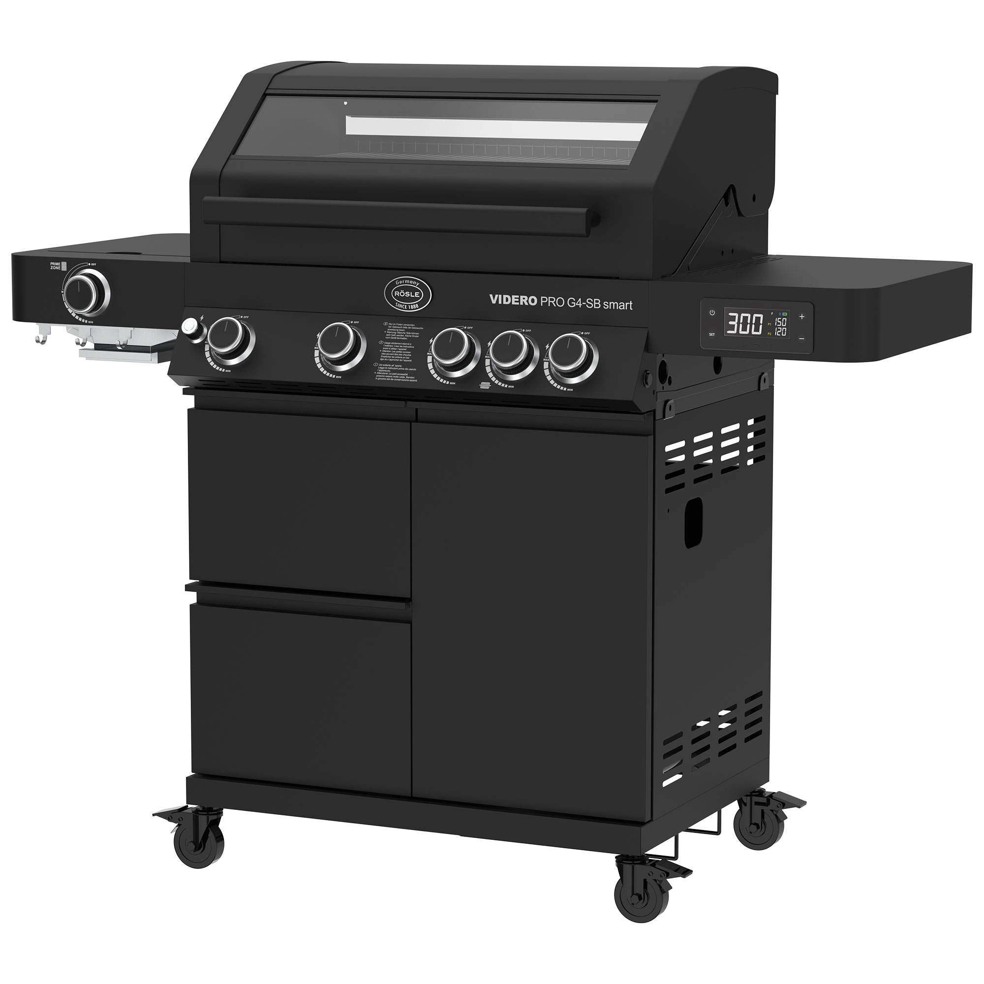 Gasgrill VIDERO PRO G4-SB smart Vario+ 50mbar
