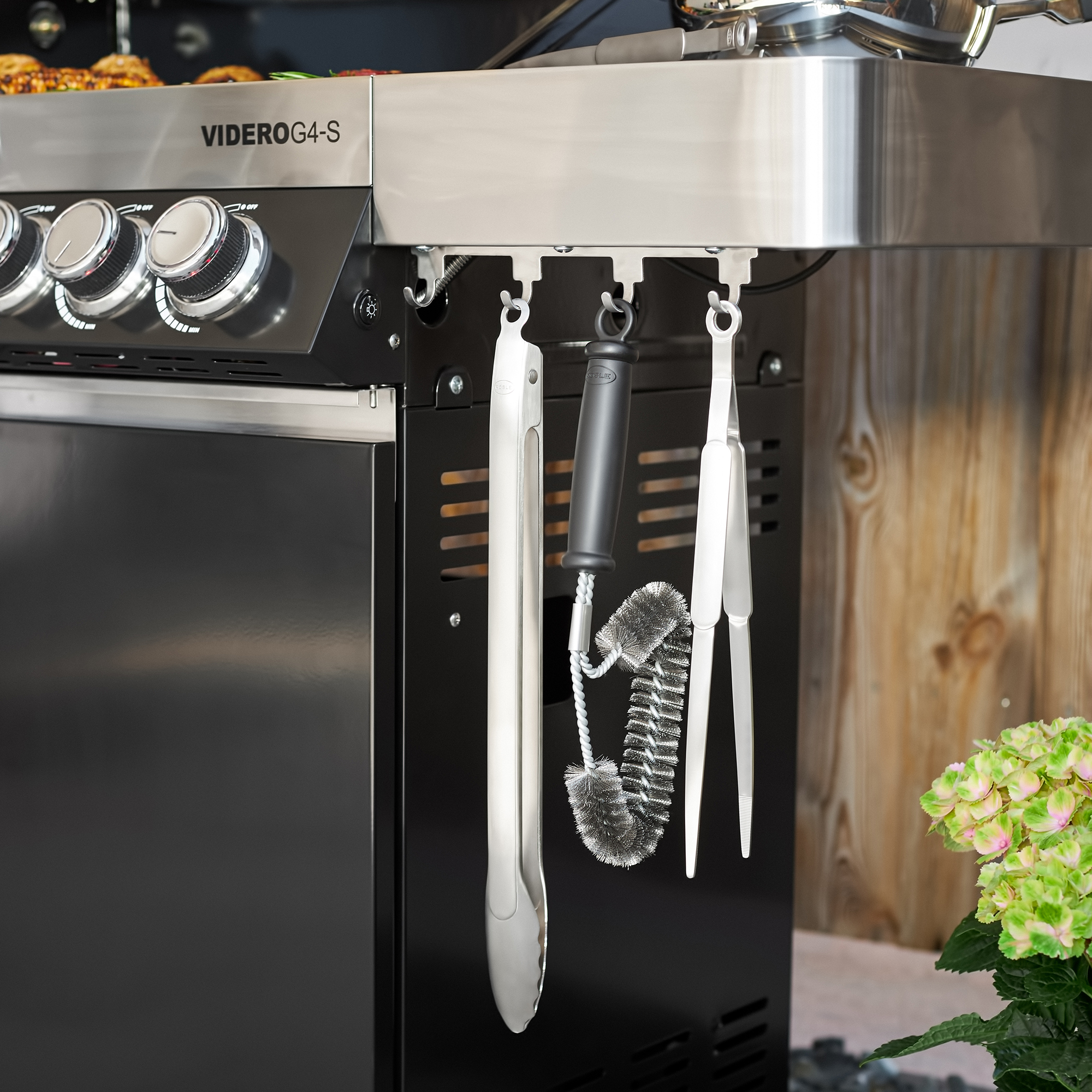 Barbecue-Grillzange 40 cm matt