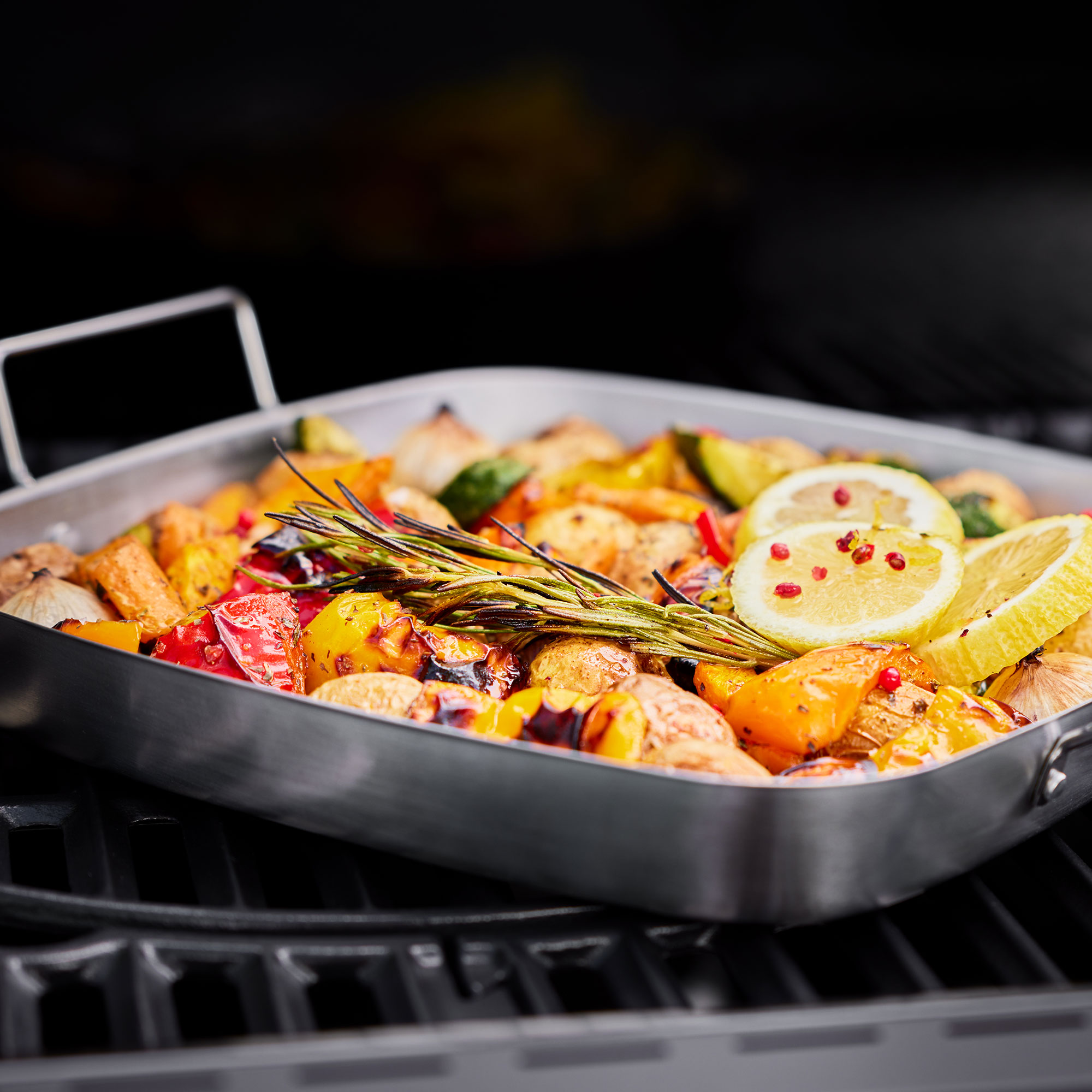 BBQ Schale mit Griffen 27,5 x 27,5 cm
