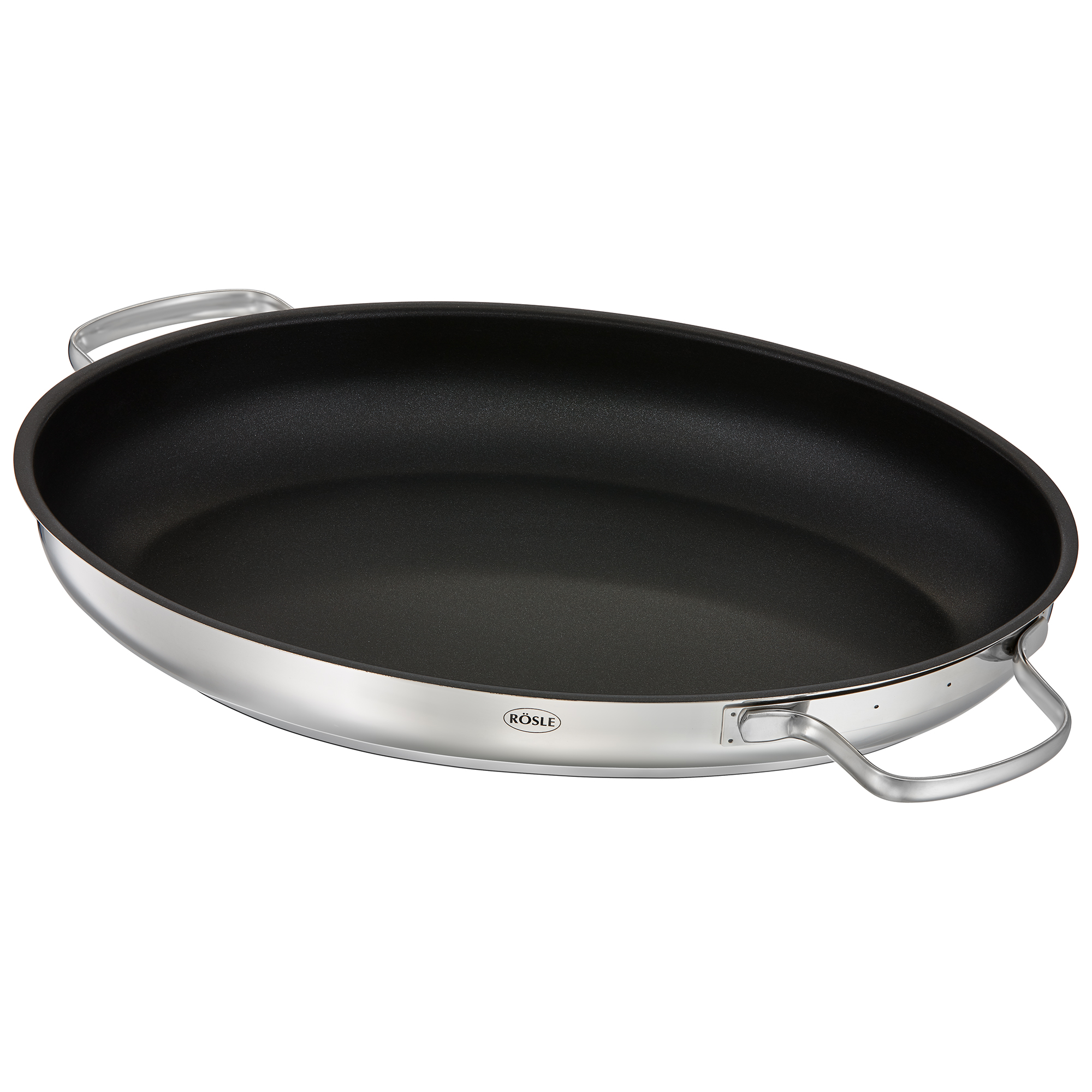 Bräter oval ELEGANCE Edelstahl Deckel mit PTFE schwarz