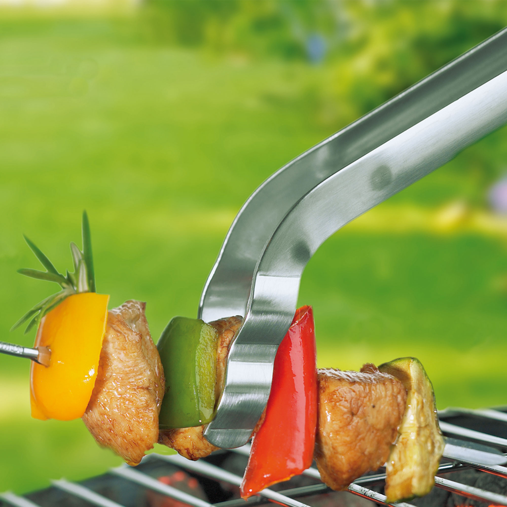 Grill-Zange gebogen 35,5 cm 