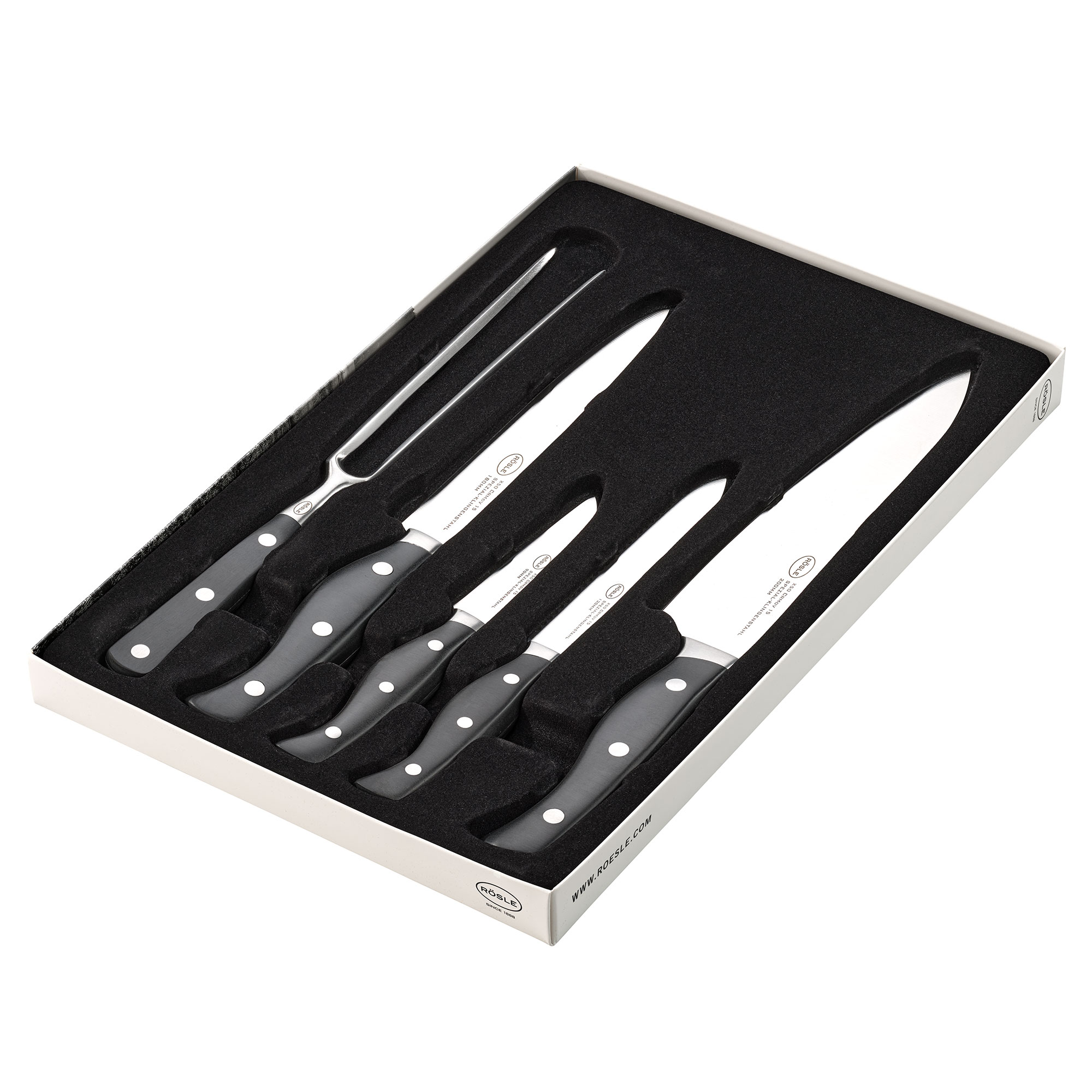 Messer-Set PURA inkl. Tranchiergabel 5-tlg.