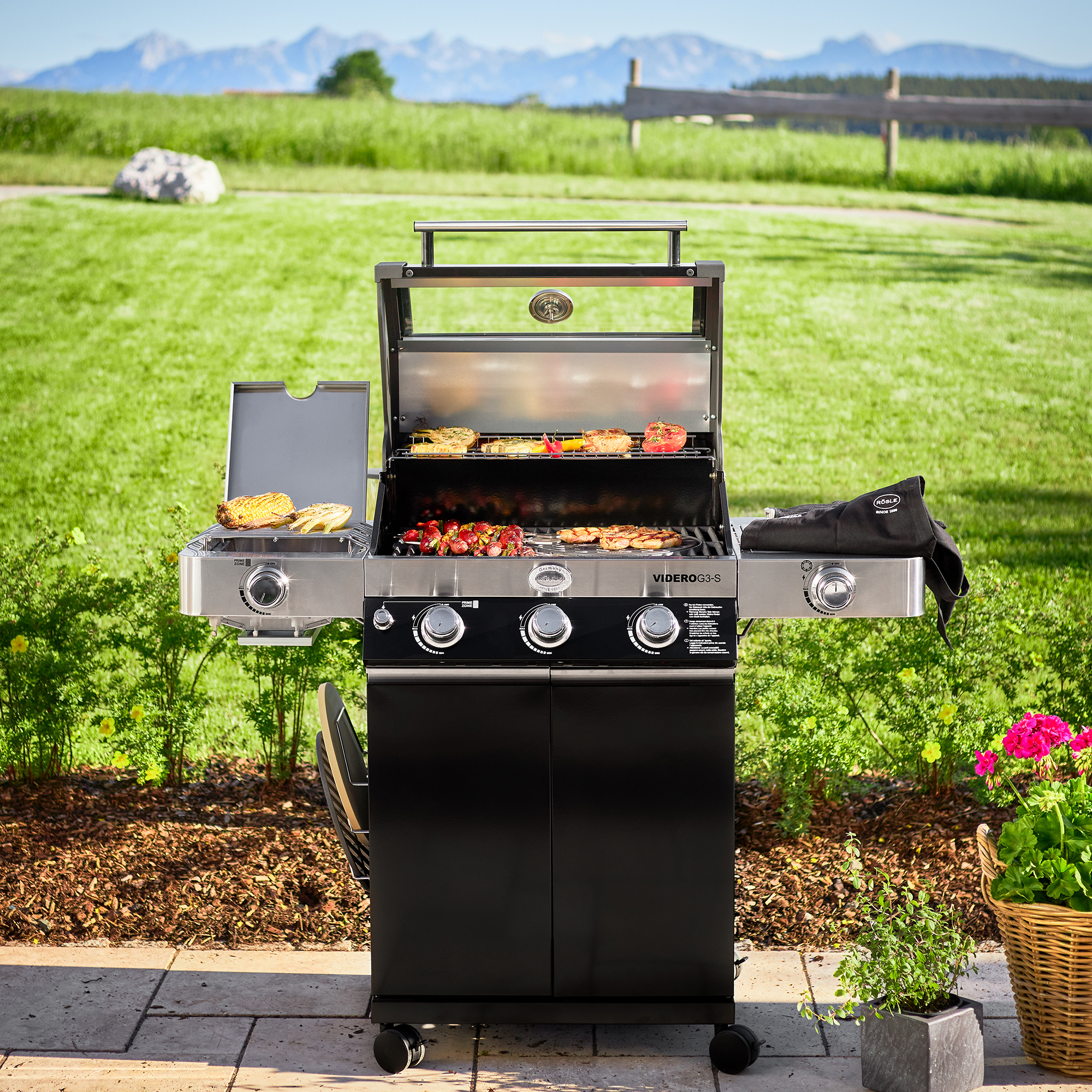 Gasgrill VIDERO G3-S Vario+ schwarz 50 mbar