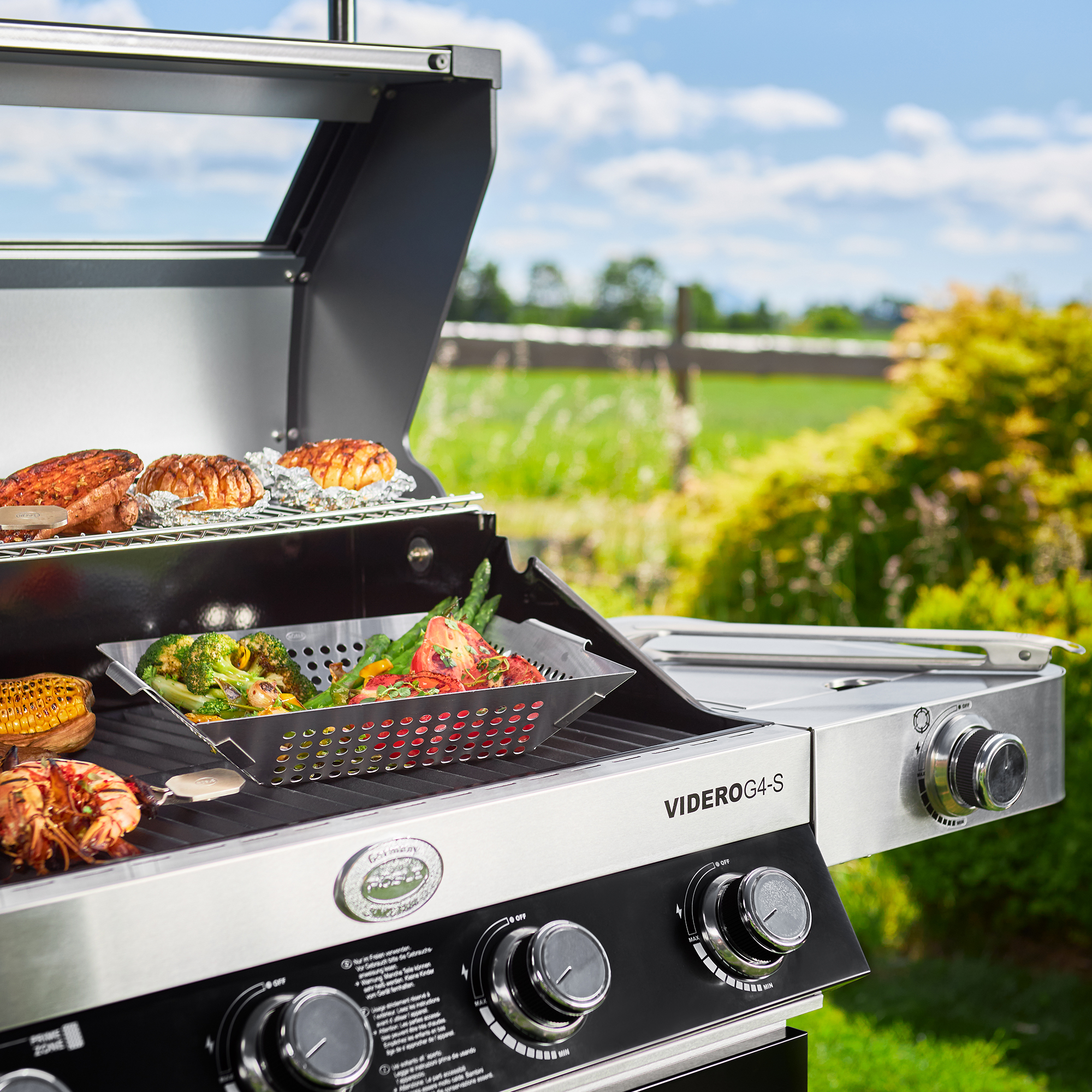 Gasgrill VIDERO G4-S Vario+ schwarz 50 mbar 