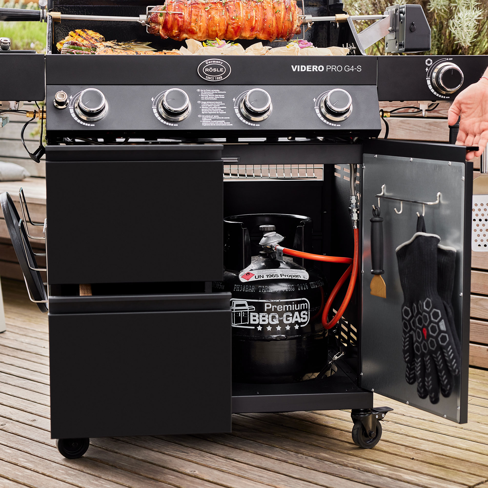 Gas grill VIDERO PRO G4-S VARIO+ 50mbar