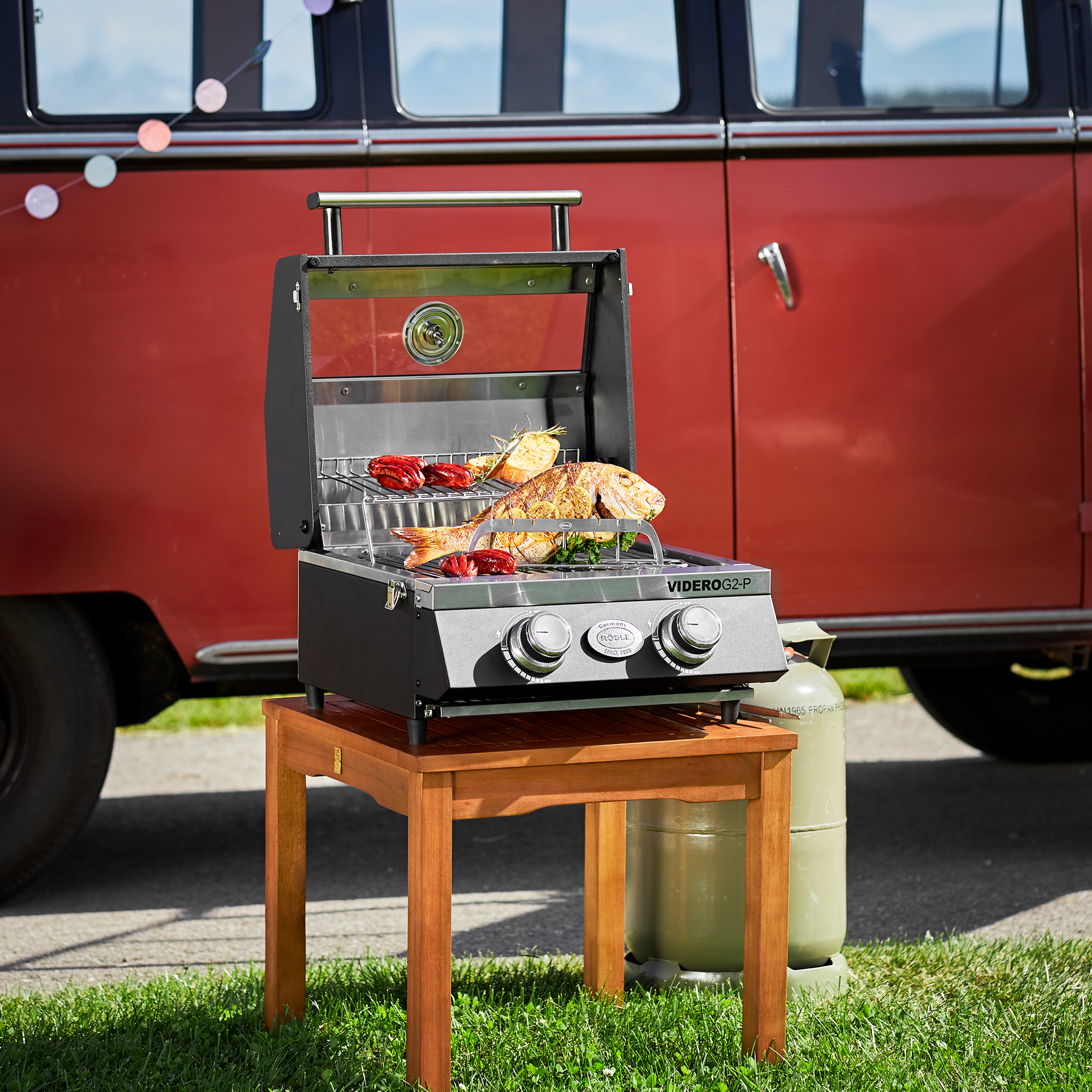 Gasgrill BBQ-Portable VIDERO G2-P 50 mbar