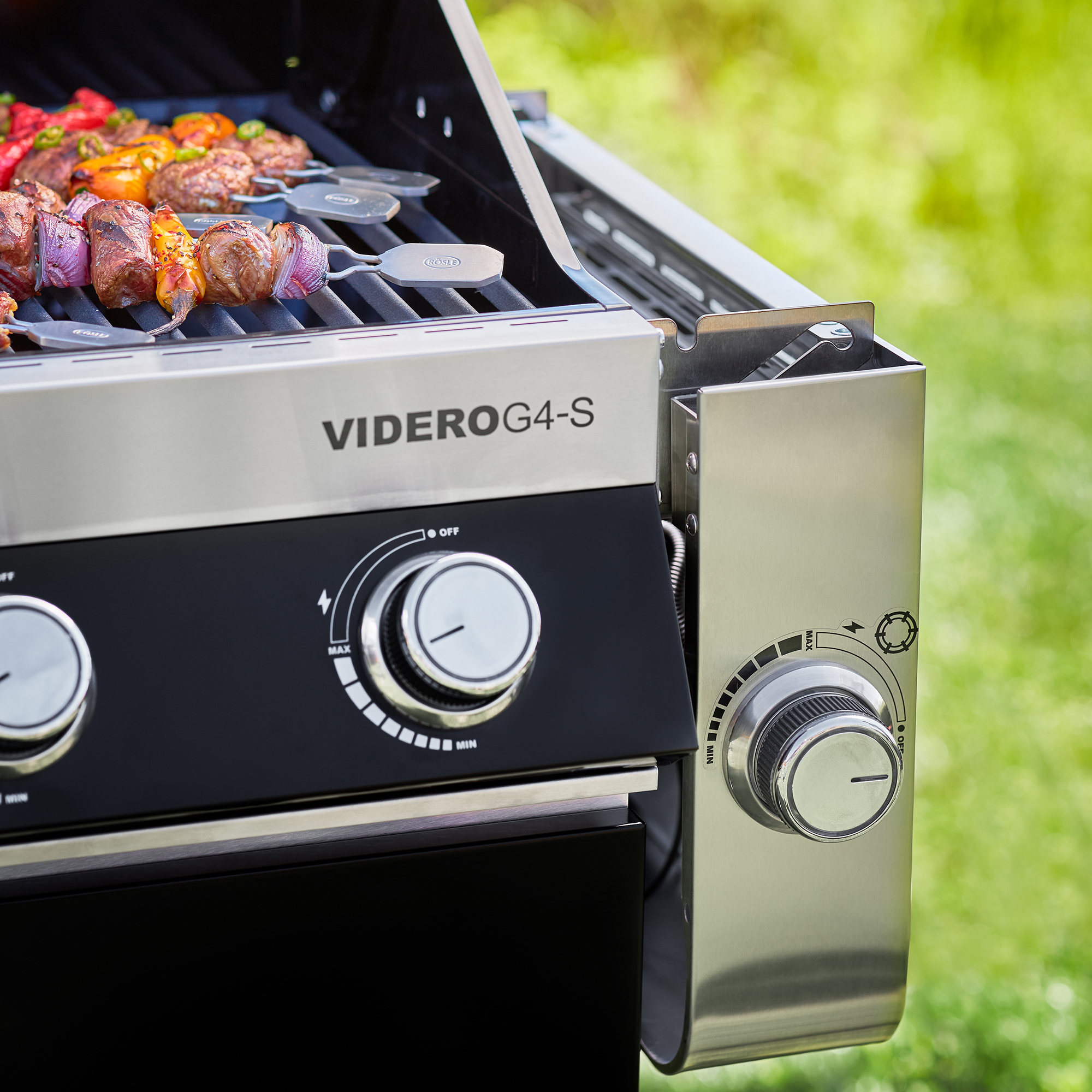 Gasgrill VIDERO G4-S Vario+ schwarz 50 mbar 