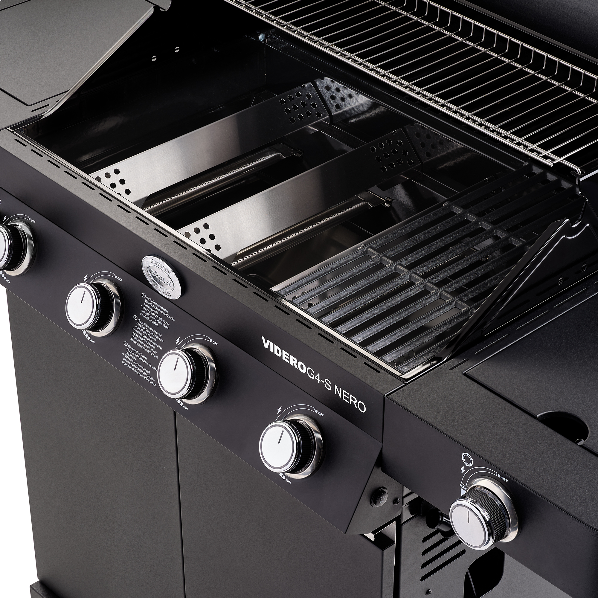 BBQ-Station VIDERO G4-S NERO Vario+ schwarz 50 mbar