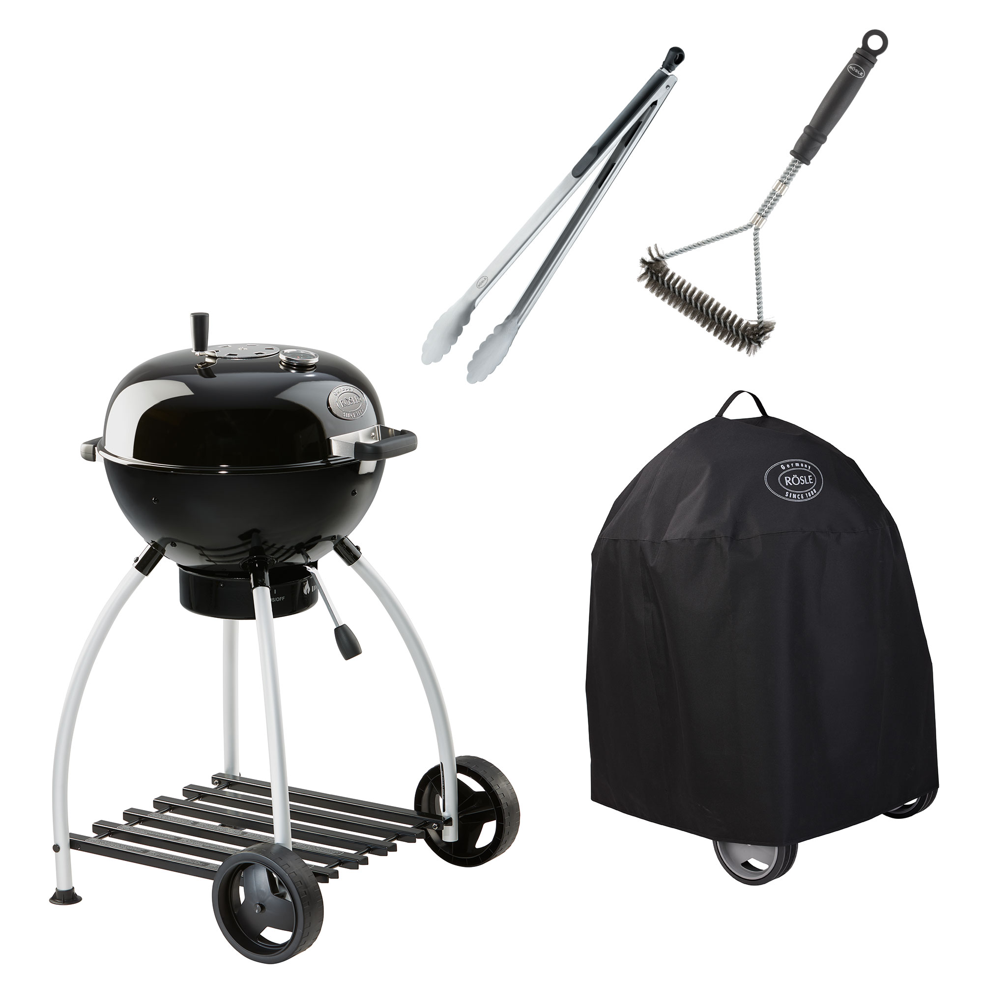 Set Kugelgrill SPORT F50 + Abdeckhaube + Grillrost-Reinigungsbürste + Grillzange