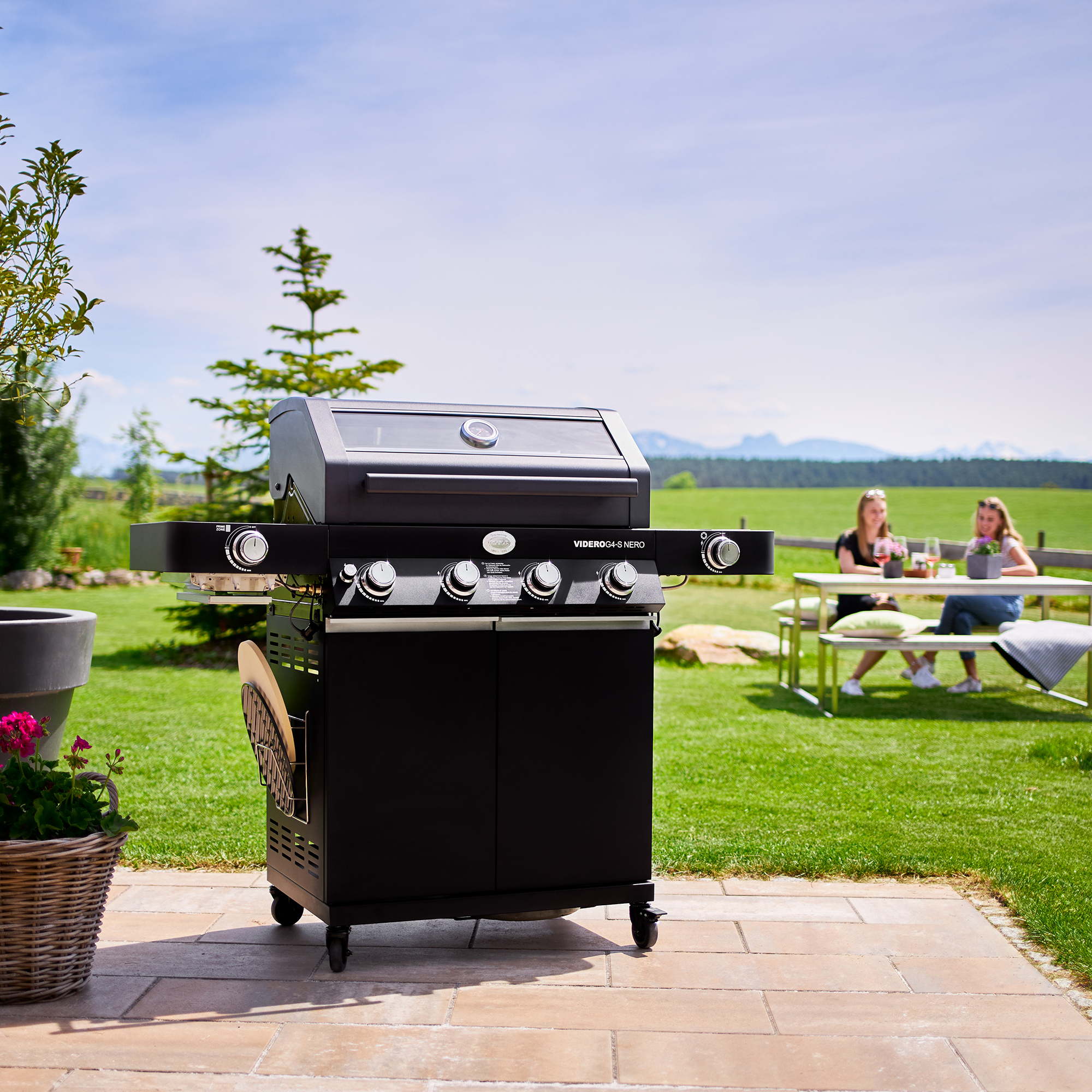 BBQ-Station VIDERO G4-S NERO Vario+ schwarz 50 mbar