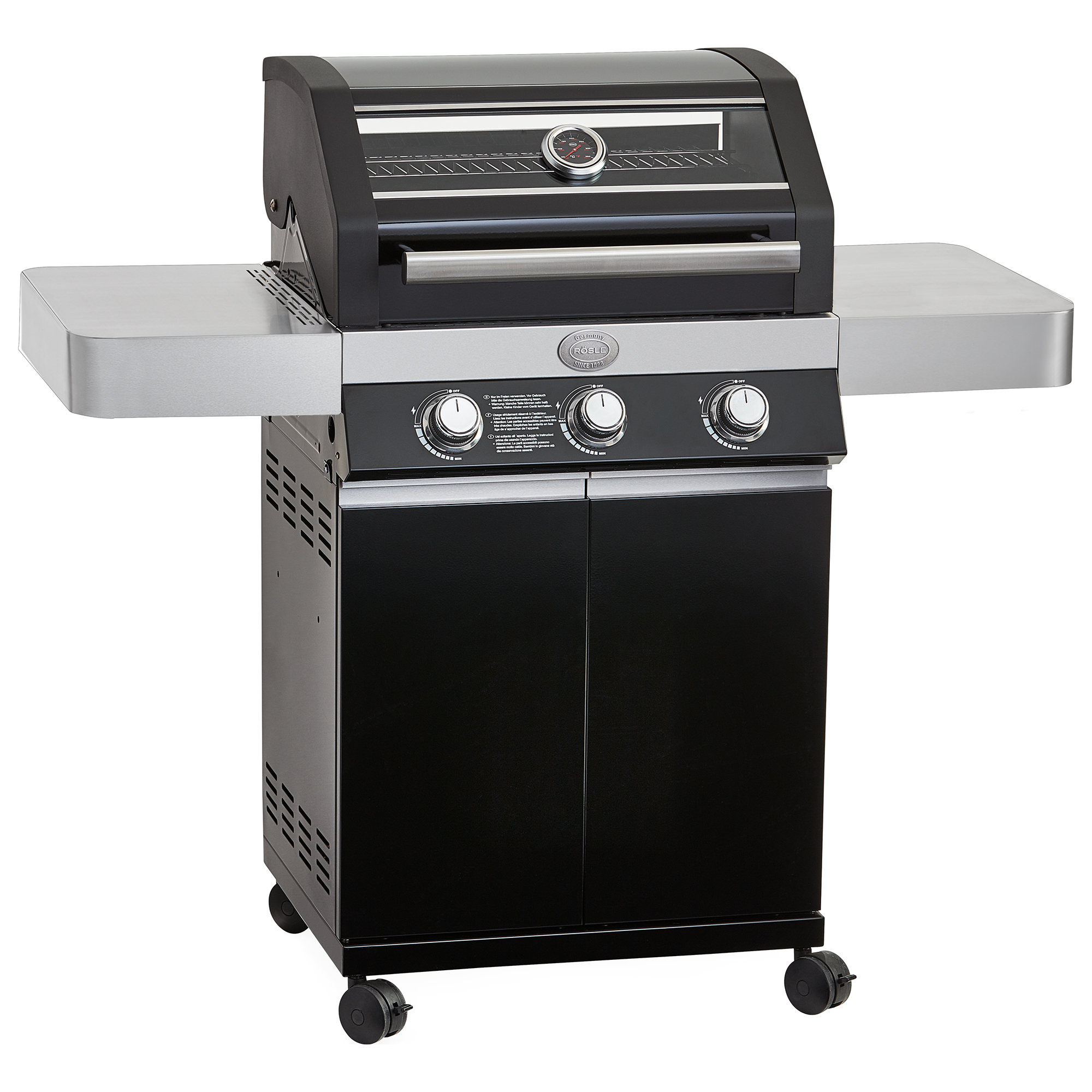 Gasgrill VIDERO G3 Pure schwarz 50mbar